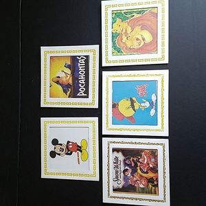 Lot Vintage Disney & Looney Toons Carnival Fair Glass Picture Prize – 8”…